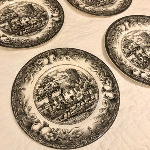 Four Stunning Royal Stafford “The Herdsman” Salad Plates